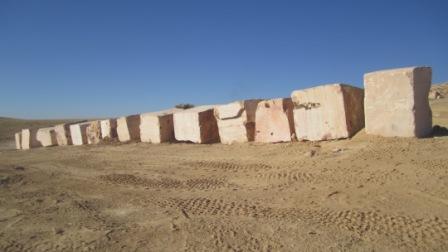 Maneshgeh Red Travertine Blocks